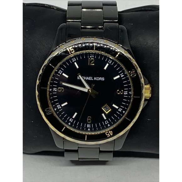 Michael Kors MK5173 Men's Black Stainless Steel Analog Dial Quartz Watch MP198 - Picture 2 of 12